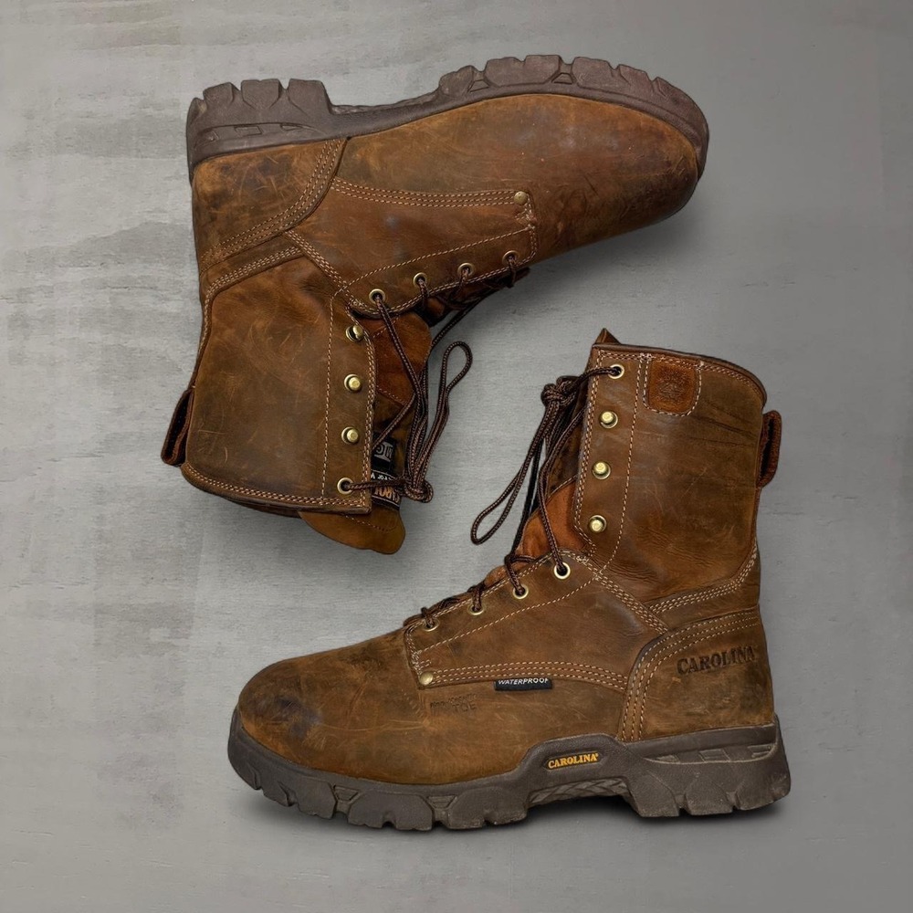 Carolina Work Boots Brown Waterproof Composite Toe EH Leather CA9582 Mens 10‎ 2E